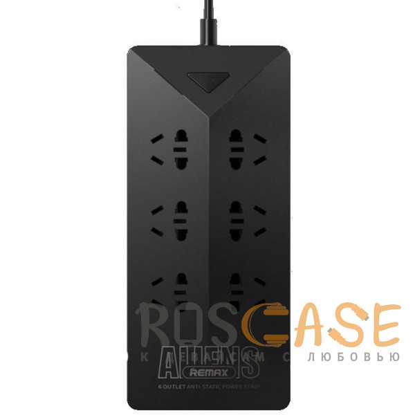 Фото Черный Remax Aliens RU-S4 | Сетевой фильтр на 6 универсальных розеток и 5 USB портов (1.8м)