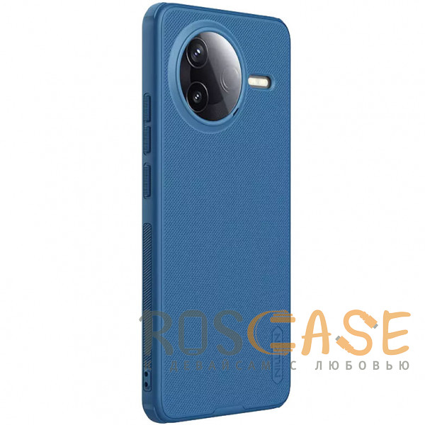 Фотография Синий Nillkin Super Frosted Shield Pro | Матовый чехол из пластика и ТПУ для Xiaomi Poco F7 Pro / Redmi K80