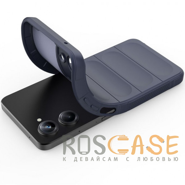 Фотография Темно-синий Flex Silicone | Противоударный чехол для Realme 10 Pro 5G с защитой камеры и микрофиброй