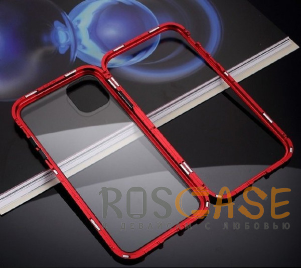 Фотография Красный Магнитный алюминиевый чехол для iPhone 11 Pro