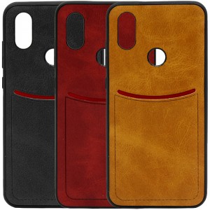 ILEVEL | Чехол с кожаным покрытием и с карманом-визитницей для Xiaomi Mi A2