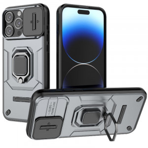 Transformer Ring Holder | Противоударный чехол с кольцом и шторкой камеры  для iPhone 15 Pro Max