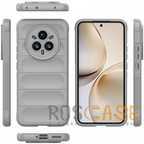 Фото Серый Flex Silicone | Противоударный чехол для Realme 14 Pro Plus 5G с защитой камеры и микрофиброй