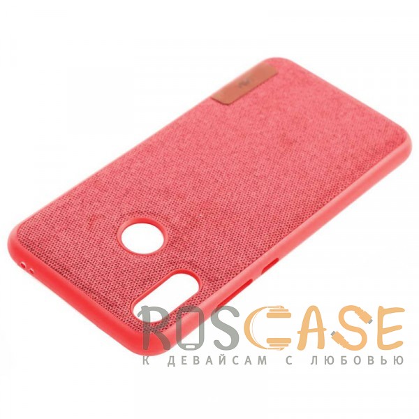 Фотография Красный Label Textile | Ультратонкий чехол для Xiaomi Mi 8 с текстильным покрытием
