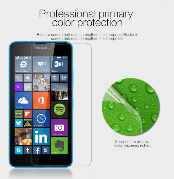 Изображение Анти-отпечатки Nillkin Crystal | Прозрачная защитная пленка для Microsoft Lumia 640