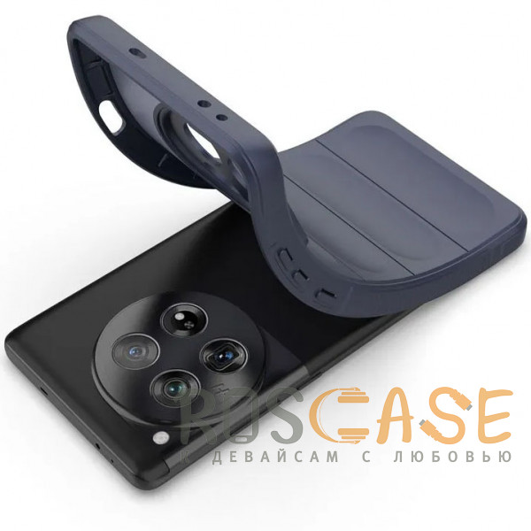 Фотография Темно-синий Flex Silicone | Противоударный чехол для OnePlus 12 с защитой камеры и микрофиброй