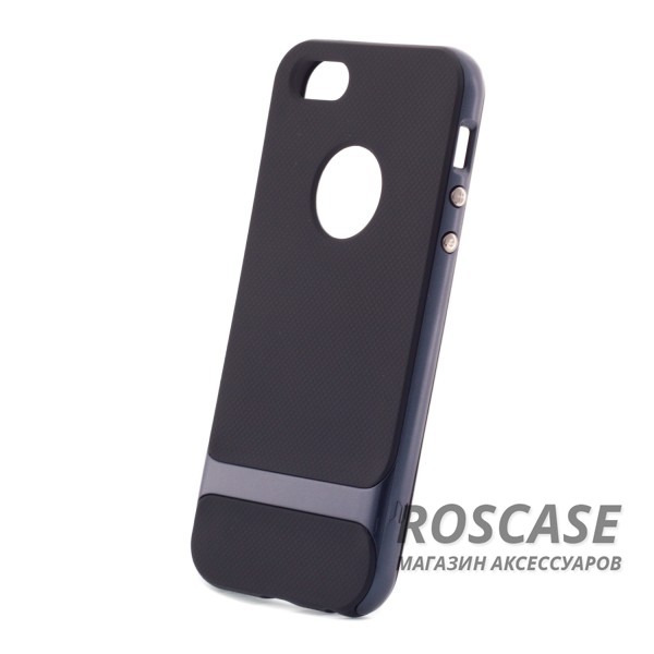 Изображение Черный / Синий TPU+PC чехол Rock Royce Cross Series для Apple iPhone 5/5S/SE