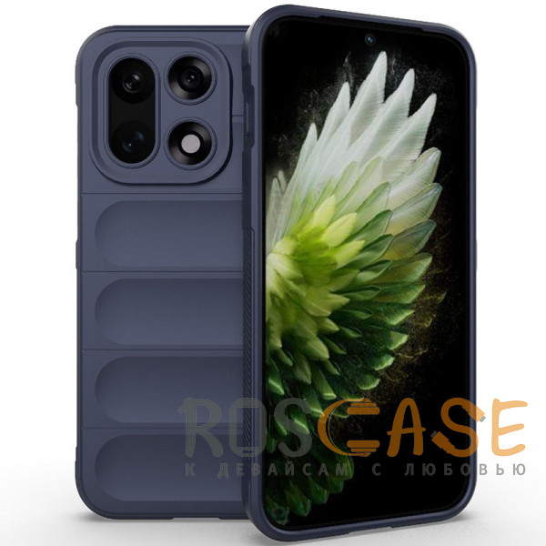 Фото Темно-синий Flex Silicone | Противоударный чехол для OnePlus 15 5G с защитой камеры и микрофиброй