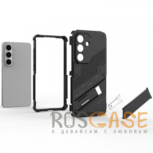 Фото Красный Megatron | Противоударный чехол-подставка для Samsung Galaxy S26 с защитой камеры