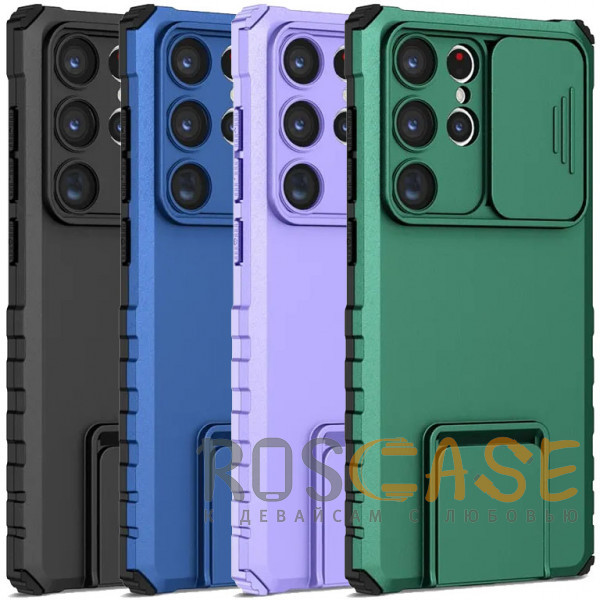 Фото CamShield Holder | Противоударный чехол-подставка для Samsung Galaxy S24 Ultra с защитой камеры