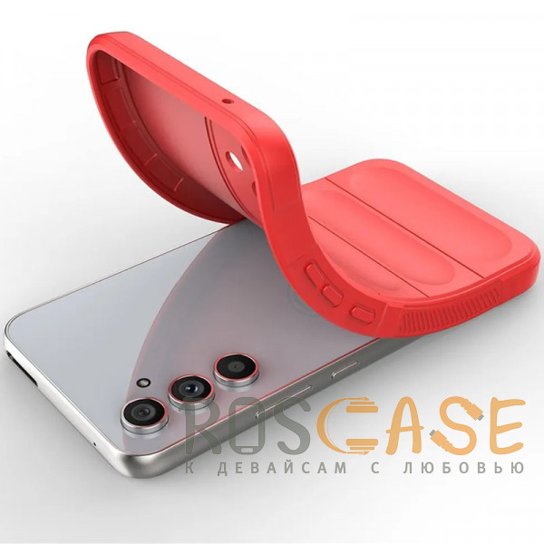 Фотография Красный Flex Silicone | Противоударный чехол для Samsung Galaxy A56 / A36 5G с защитой камеры и микрофиброй