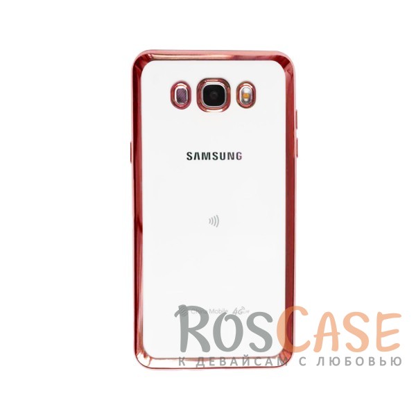 Фотография Розовый Силиконовый чехол для Samsung J710F Galaxy J7 (2016) с глянцевой окантовкой