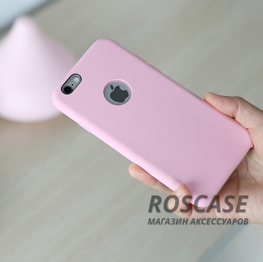 Изображение Розовый / Pink Ультратонкий силиконовый защитный чехол-накладка Rock Silicon с гладким покрытием для Apple iPhone 6/6s (4.7")