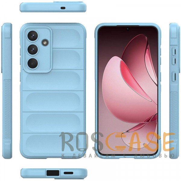 Фото Голубой Flex Silicone | Противоударный чехол для Samsung Galaxy S25 FE с защитой камеры и микрофиброй