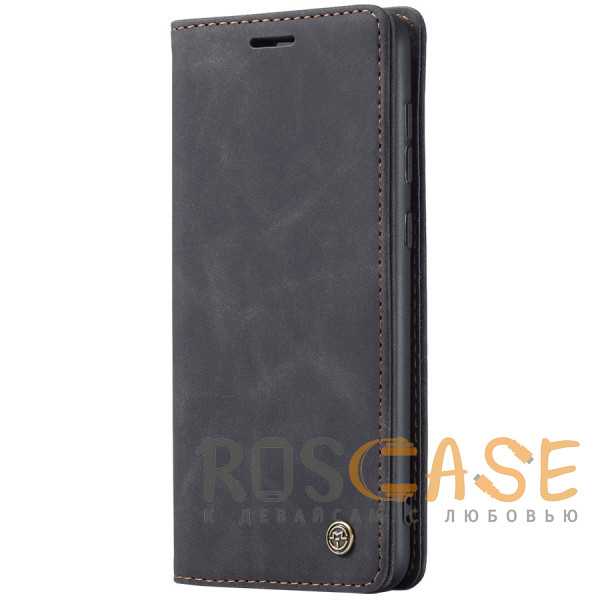 Фото Черный Alcantara Book | Кожаный чехол книжка из Premium экокожи для OnePlus 9R / 8T