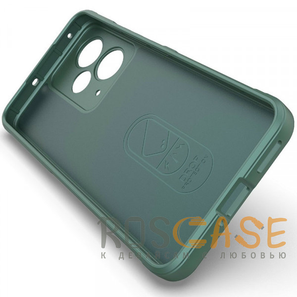 Изображение Зеленый Flex Silicone | Противоударный чехол для Realme 14T 5G с защитой камеры и микрофиброй