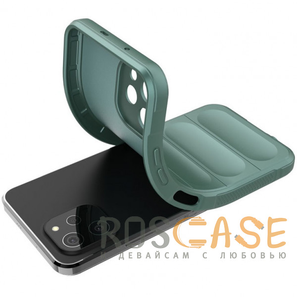 Фотография Зеленый Flex Silicone | Противоударный чехол для Huawei Nova Y61 4G с защитой камеры и микрофиброй