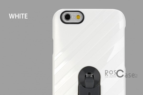 Фотография Белый / White Rock Car Mount | Чехол для Apple iPhone 6/6s с функцией подставки + автодержатель