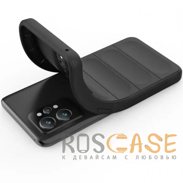 Фотография Черный Flex Silicone | Противоударный чехол для Realme GT2 Pro с защитой камеры и микрофиброй