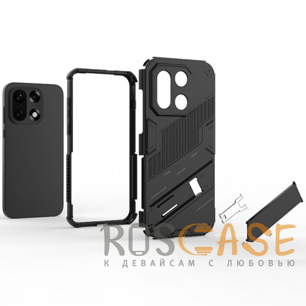 Фото Черный Megatron | Противоударный чехол-подставка для OnePlus 15 5G с защитой камеры