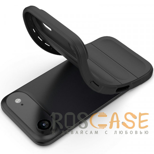 Фотография Черный Flex Silicone | Противоударный чехол для iPhone 17 Air с защитой камеры и микрофиброй