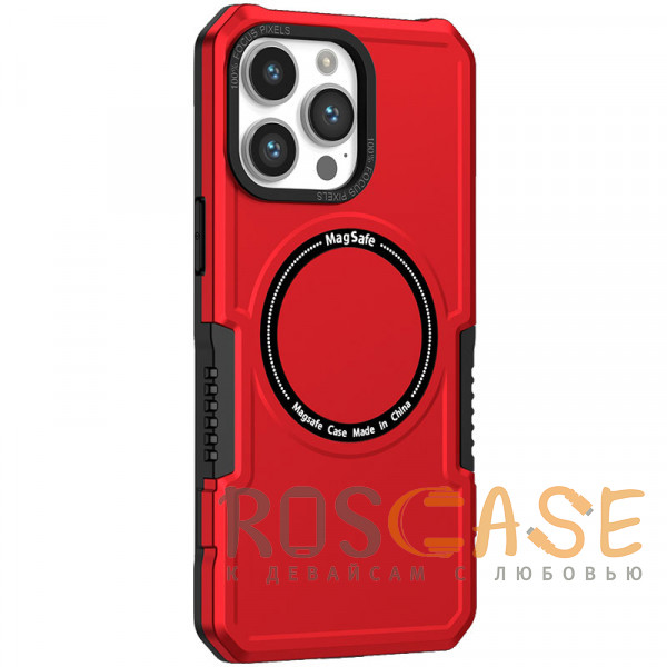Фото Красный Magnetic Armor | Противоударный чехол с поддержкой MagSafe для iPhone 15 Pro Max