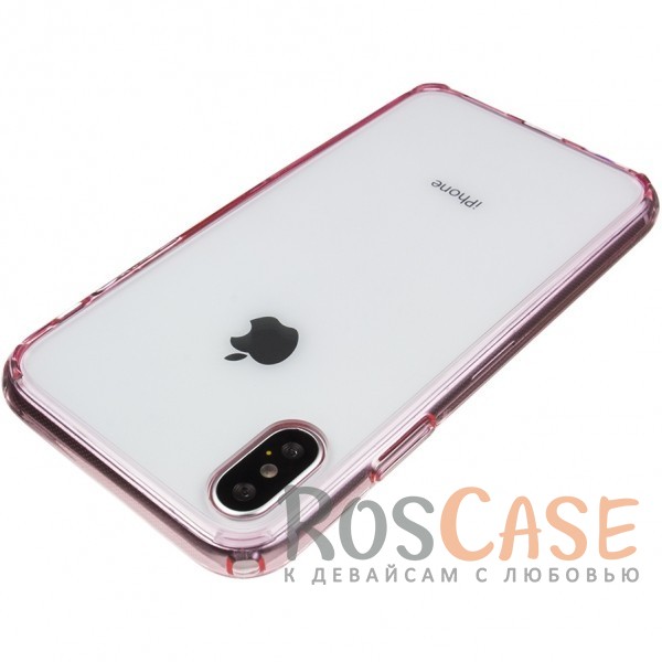 Изображение Розовый ультратонкий пластиковый чехол-накладка с дополнительной защитой углов и кнопок для Apple iPhone X (5.8")/XS (5.8") (Уценка)