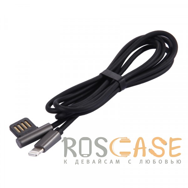Изображение Черный Remax Emperor | Дата кабель USB to Lightning с угловым штекером USB (100 см)