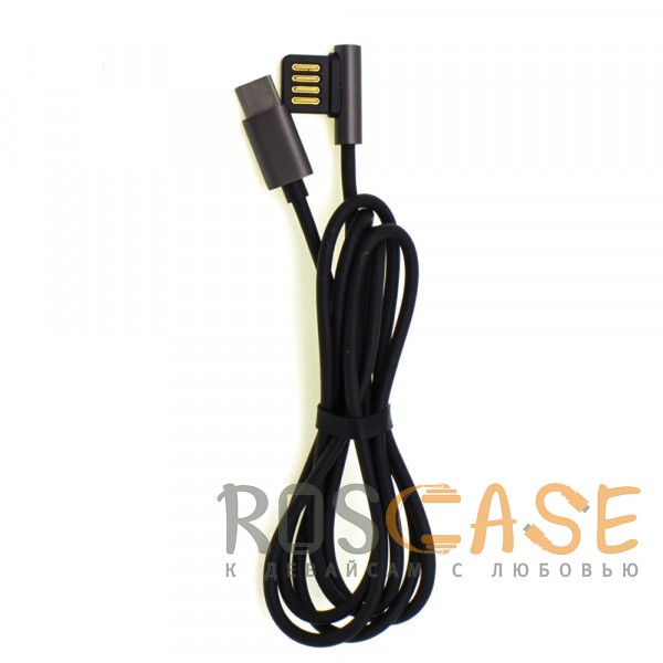 Фотография Черный Remax Emperor | Дата кабель USB to Type-C с угловым штекером USB (100 см)