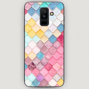 RosCase | Силиконовый чехол Нежные ромбики на Samsung Galaxy A6 Plus (2018)