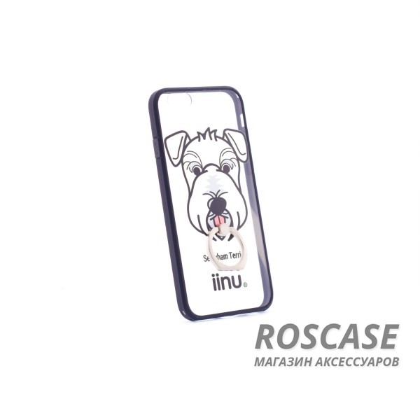Изображение Белая собака Чехол-подставка для Apple iPhone 6/6s (4.7") с кольцом-креплением