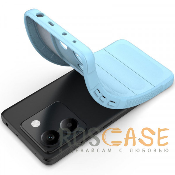 Фотография Голубой Flex Silicone | Противоударный чехол для Xiaomi Poco M7 Pro 5G с защитой камеры и микрофиброй