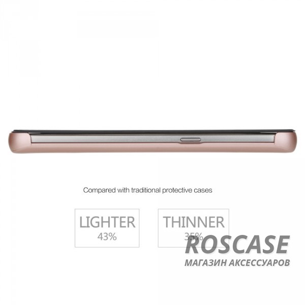 Фотография Розовый / Rose Gold Rock DR.V | Интерактивный чехол-книжка для Samsung G930F Galaxy S7