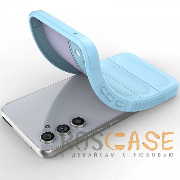 Фотография Голубой Flex Silicone | Противоударный чехол для Samsung Galaxy A56 / A36 5G с защитой камеры и микрофиброй