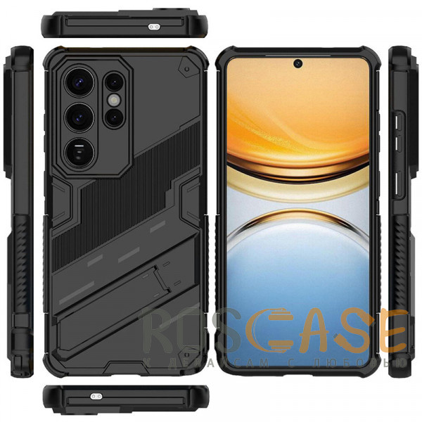 Изображение Черный Megatron | Противоударный чехол-подставка для Samsung Galaxy S26 Ultra с защитой камеры