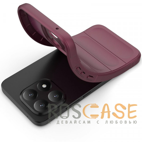 Фотография Бордовый Flex Silicone | Противоударный чехол для Xiaomi Mi 15T с защитой камеры и микрофиброй