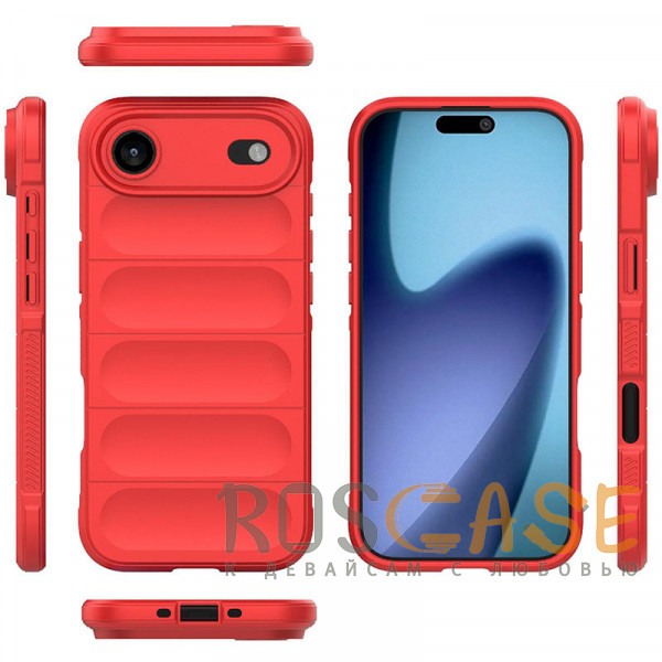 Фото Красный Flex Silicone | Противоударный чехол для iPhone 17 Air с защитой камеры и микрофиброй