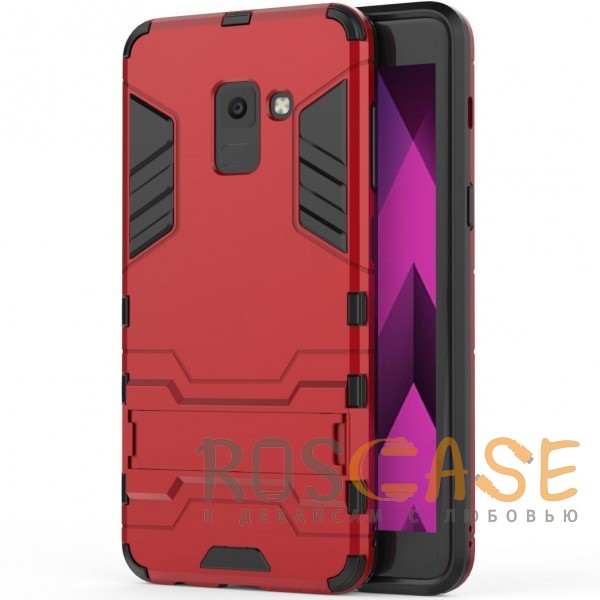 Фото Красный / Dante Red Transformer | Противоударный чехол для Samsung A530 Galaxy A8 (2018) с мощной защитой корпуса