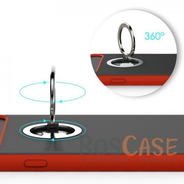 Изображение Красный / Red Rock Ring Holder Case M2 | Чехол для iPhone 7/8/SE (2020) с удобным кольцом-подставкой на 360