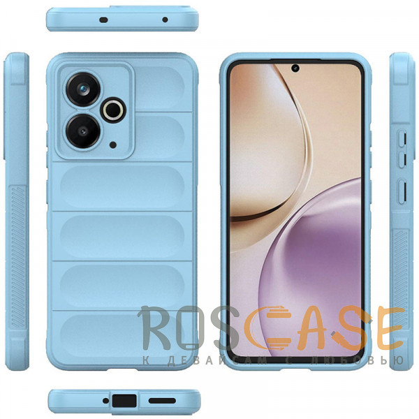 Фото Голубой Flex Silicone | Противоударный чехол для Realme 14T 5G с защитой камеры и микрофиброй