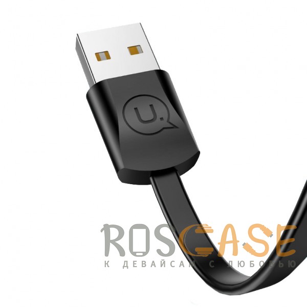 Фотография Черный USAMS US-SJ199 | Плоский дата кабель USB to Lightning (120 см)