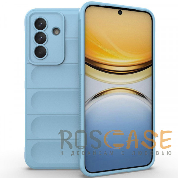 Фото Голубой Flex Silicone | Противоударный чехол для Samsung Galaxy A37 с защитой камеры и микрофиброй