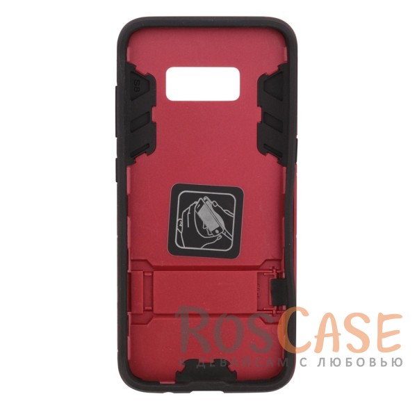 Фотография Красный / Dante Red Transformer | Противоударный чехол для Samsung G955 Galaxy S8 Plus с мощной защитой корпуса