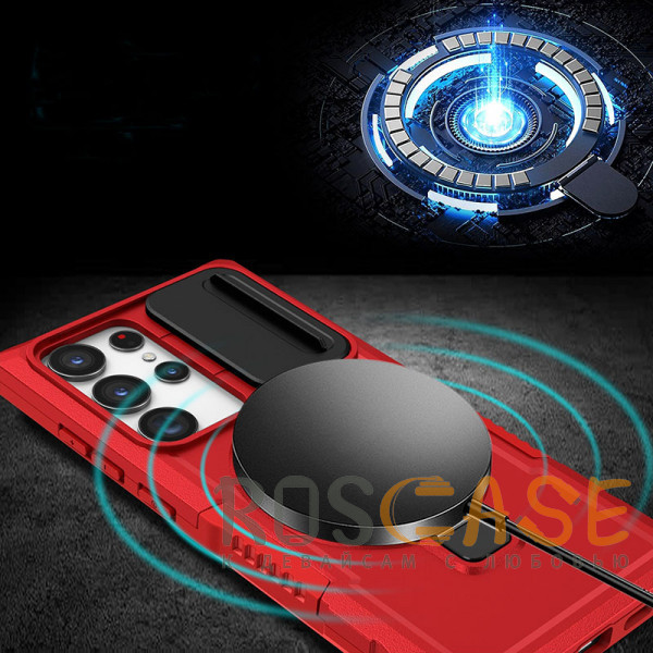 Фотография Красный CamShield MagSafe | Противоударный чехол для Samsung Galaxy S23 Ultra со шторкой для камеры