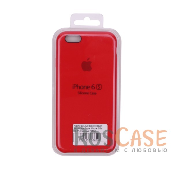Фотография Красный / Red Оригинальный силиконовый чехол для Apple iPhone 6/6s (4.7") (реплика)