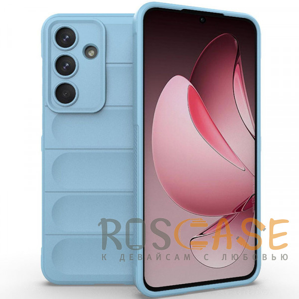 Фото Голубой Flex Silicone | Противоударный чехол для Samsung Galaxy S25 FE с защитой камеры и микрофиброй