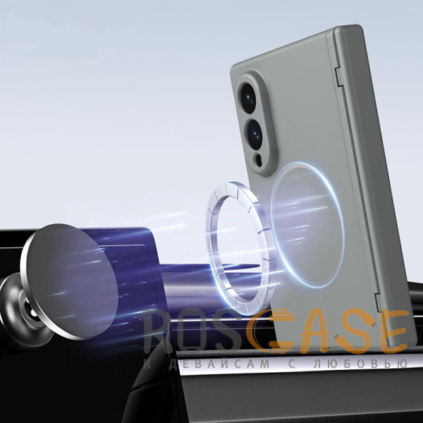Фото Серый Чехол 3D с Magsafe и внешним стеклом для Samsung Galaxy Z Fold 8