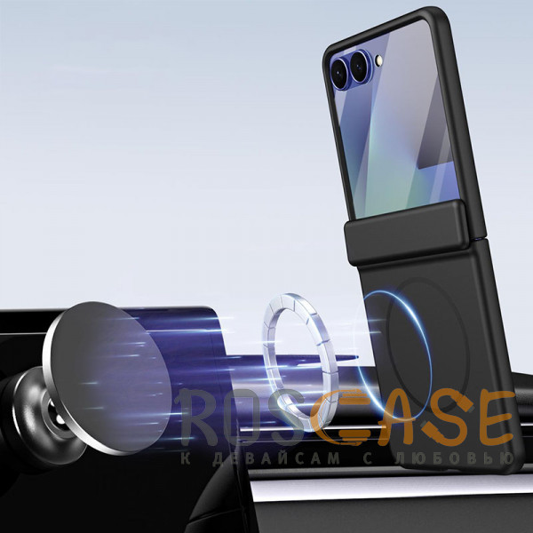 Фото Черный Чехол 3D с Magsafe и внешним стеклом для Samsung Galaxy Z Flip 7