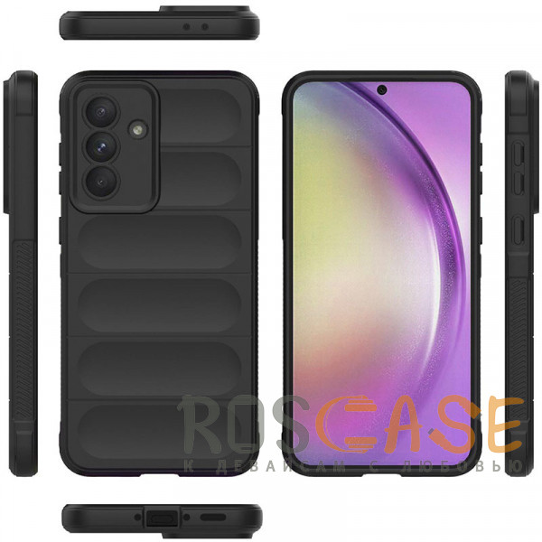 Фото Черный Flex Silicone | Противоударный чехол для Samsung Galaxy A56 / A36 5G с защитой камеры и микрофиброй