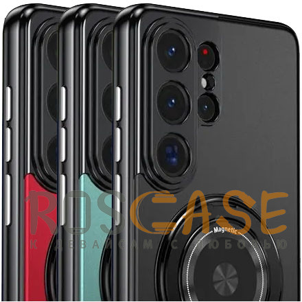 Фото Чехол с кольцом Magsafe и алюминиевой вставкой для Samsung Galaxy S26 Ultra